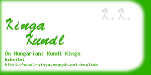 kinga kundl business card